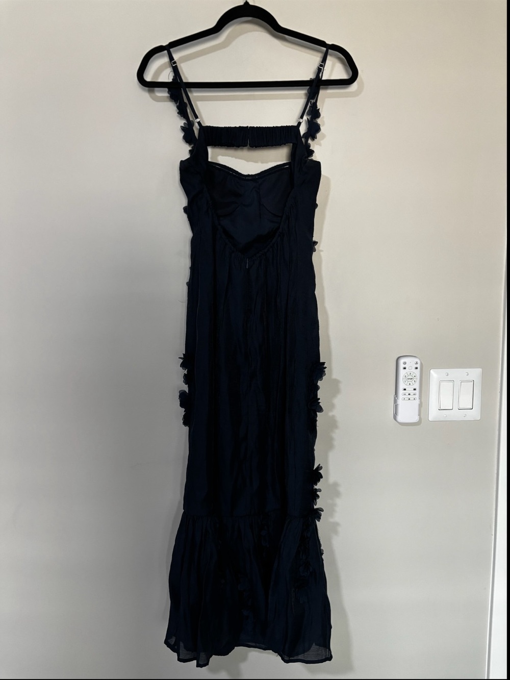 Petal & Pup Posedly Rosette Mermaid Midi Dress Navy Size Small - Picture 7 of 10